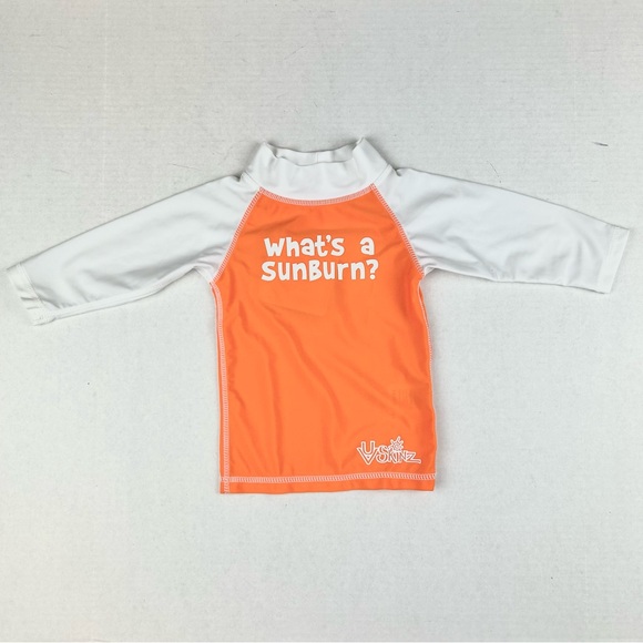 UVSkinz Unisex "What's a Sunburn?" Swim Rash-guard 12-24 Months - Picture 2 of 11